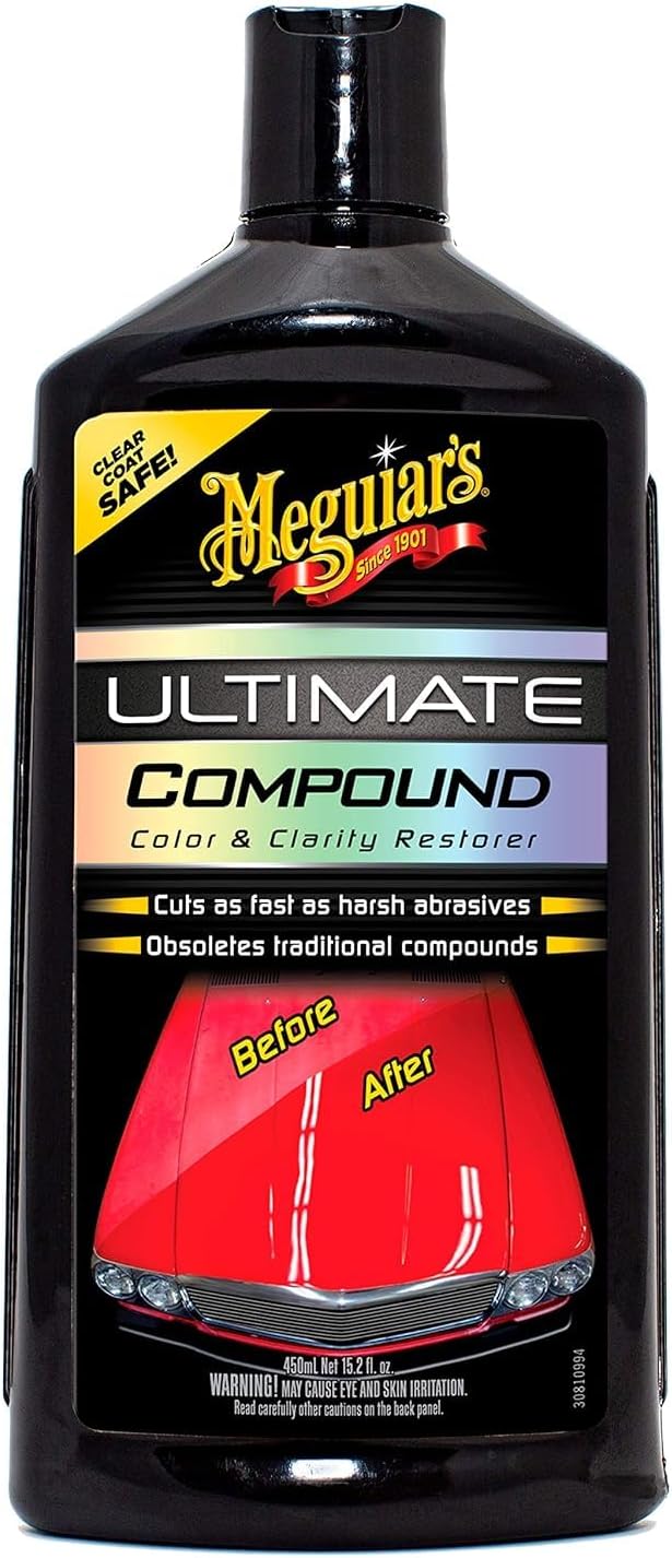 Meguiars G17216EU Ultimate Compound Colour & Clarity Restorer 450ml for hand or machine polisher application