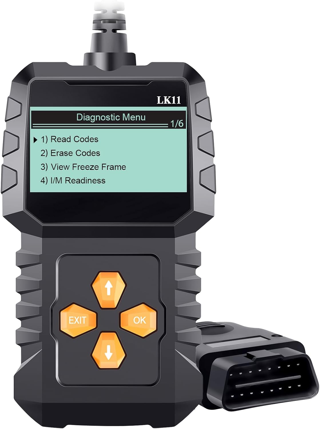 OBD2 Scanner Ease Setup Plug-Play: Clear Reset Engine Error Code Professional Code Reader Diagnostic Scan Tools with Freeze Frame/I/M Readiness for All Cars Since 1996 & Newer - LK11