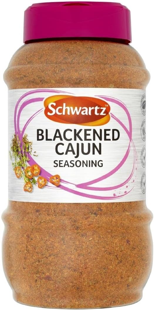 Schwartz Blackened Cajun Seasoning, Expertly Blended with Chilli Powder, Herbs and Spices, Smoky and Peppery Flavour, Versatile Ingredient, 550g