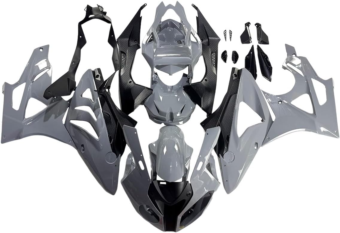 Injection Fairing Kit Fit for 2011-2014 S1000RR Fairings S1000 RR 11 12 13 14 Bodywork ABS Plastic Body Frame Panel Cowling (Cement Gray)