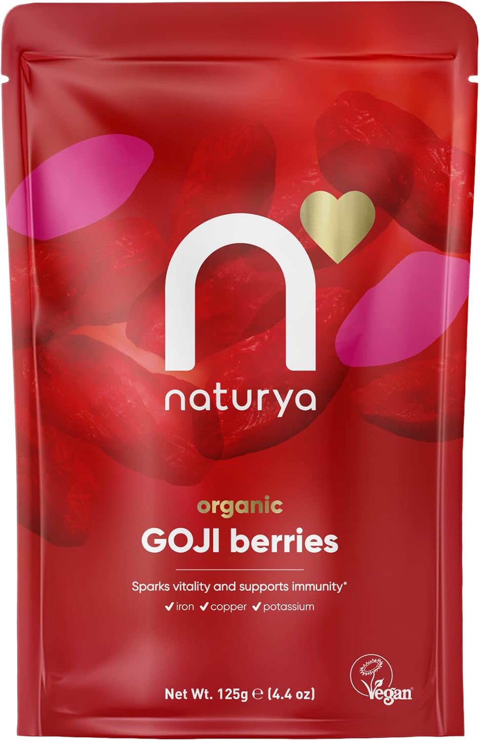 Naturya | Organic Sun-Dried Goji Berries 200g | Sustainably Farmed, Tested For Heavy Metals, Micro-organisms & Over 500 Pasticides