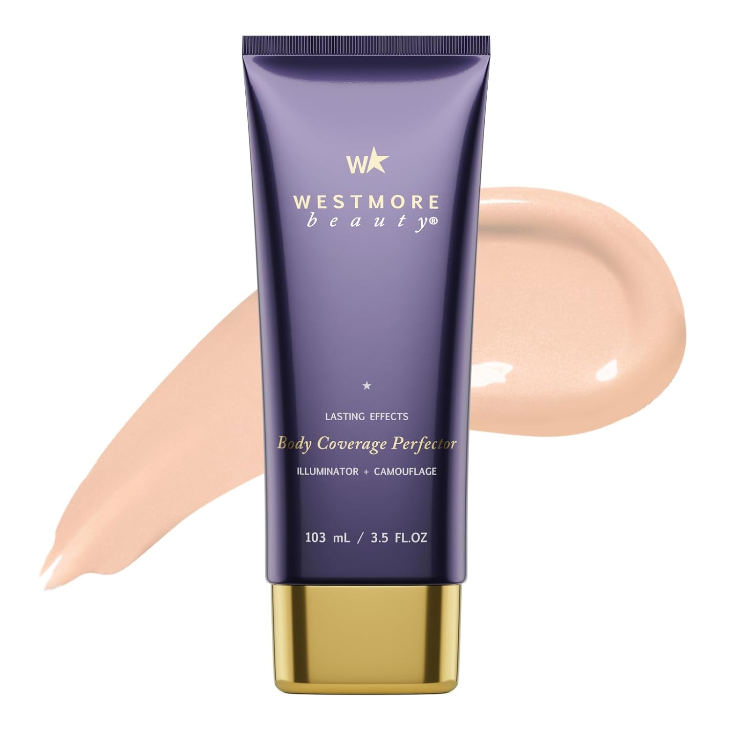 Westmore Beauty Body Coverage Perfector – Waterproof Leg & Body Makeup - Tattoo Cover Up Makeup - 3.5 Oz (Warm Radiance)