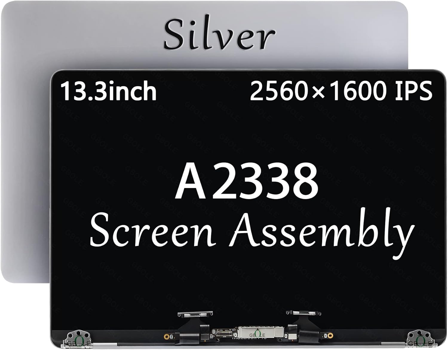 A2338 Screen Replacement for MacBook Pro M1 M2 Retina A2338 EMC 3578 EMC 8162 MYD83 MYD92 MYDA2 MYDC2 Full LCD Display Assembly Silver