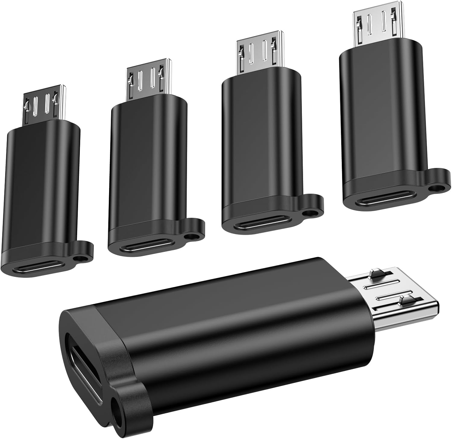 Fidioto Micro USB to USB-C Adapter,Type C Female to USB Micro Male Convert Connector Support Charge & Data Compatible with Samsung Galaxy S6 S7 S7 Edge, Kindle Ps4 and Micro USB Devices(5 Pack)
