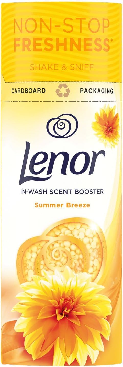 Lenor Laundry Perfume In-Wash Scent Booster Beads 176g, Summer Breeze, Non-Stop Freshness Up To 12 Weeks In Storage