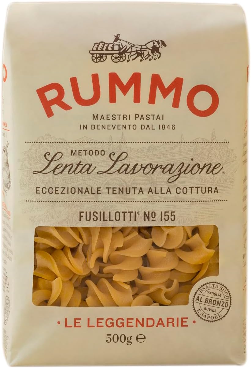 Rummo Fusillotti Pasta No.155 - Elegantly Twisted Artisan Pasta For Perfect Sauce Retention, 500 g (Pack of 1)