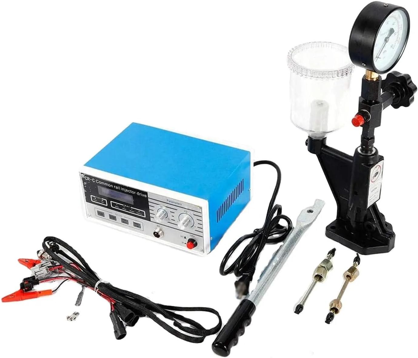 guoyjmm Injector Tester Kit, 600 Bar 8000PSI CR-C Multifunction Diesel Injector Nozzle Pop Pressure Tester, S60H Fuel Nozzle, Drive Fuel Repair Tool for Diesel Engine Vehicle