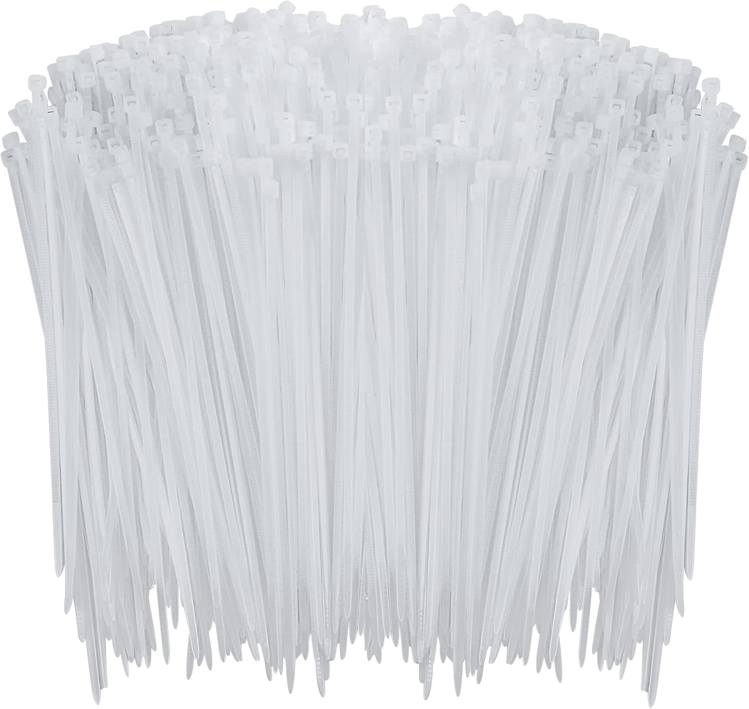 1000 Pcs White Zip Ties, 4 Inch Small Clear Self-Locking Nylon Cable Ties, Plastic Premium Thin Wraps Wire Ties for Indoor and Outdoor