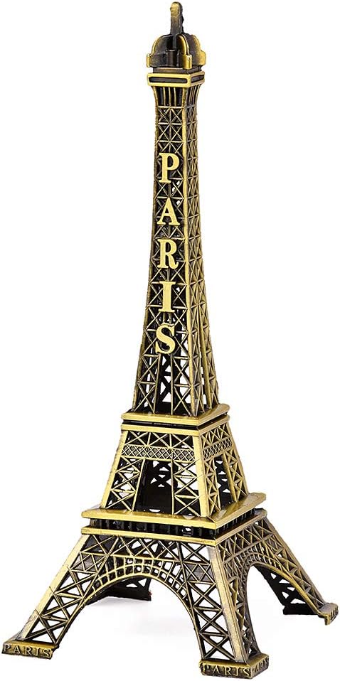 DS DISTINCTIVE STYLE Eiffel Tower Model Metallic Statue Figurine for Souvenirs (15cm)