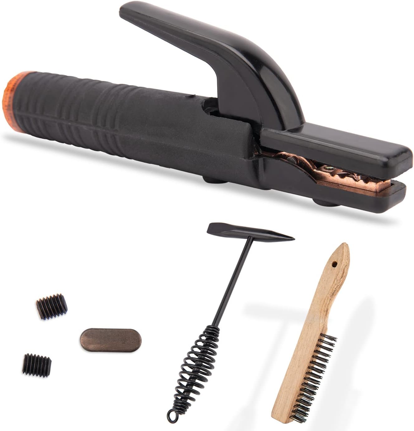 Electrode Holder 500 Amp Welding Electrode Holder Set, Heavy Duty Jaw Holding Plier Electrode Clamp for Arc MMA Welder,Black