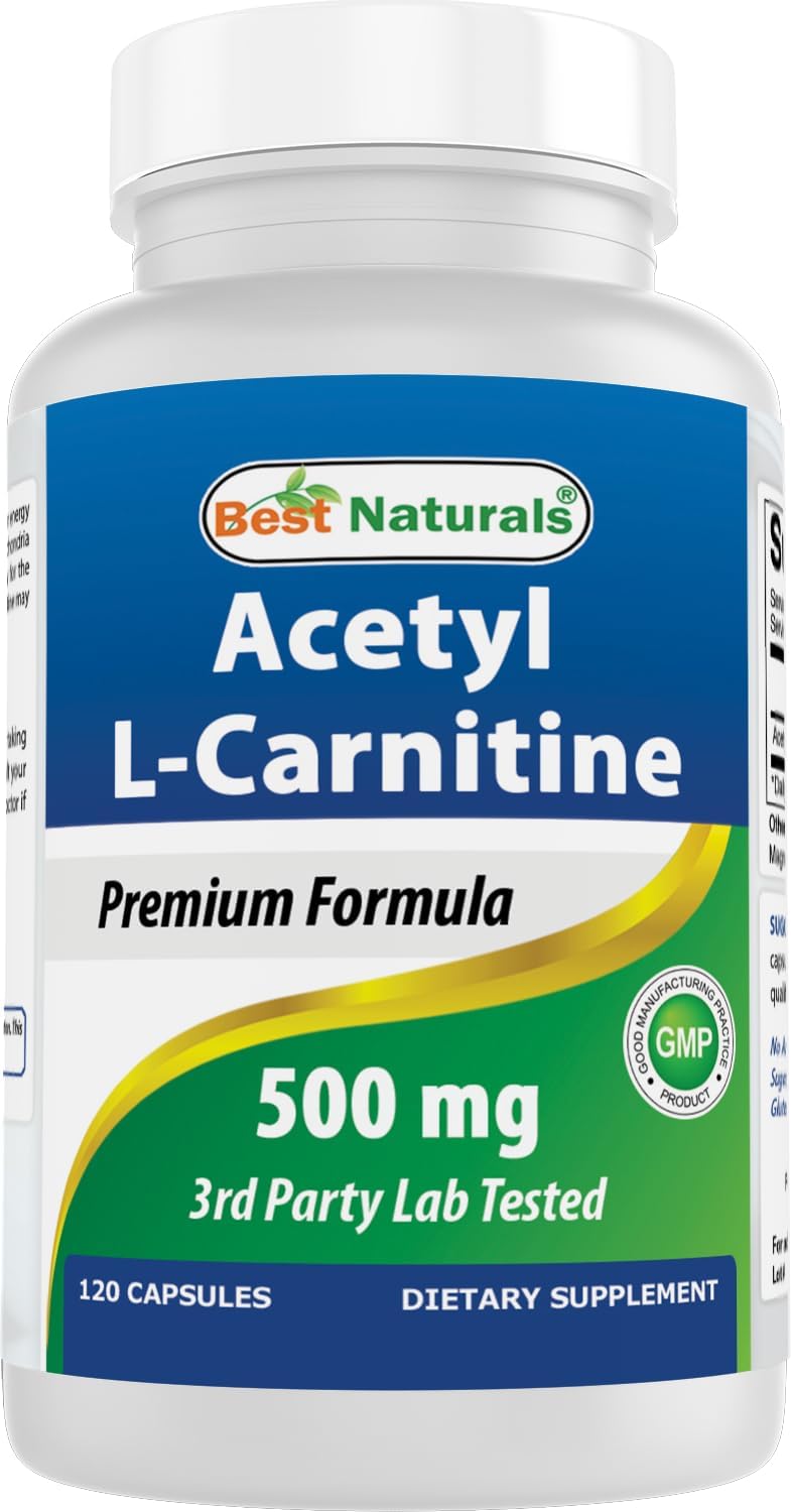 Best Naturals Acetyl L-Carnitine 500 Mg 120 Capsules (120 Count (Pack of 1))