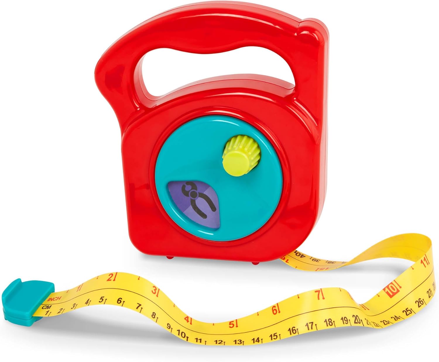 Battat – Toy Measuring Tape – Working Reel & Easy – Hold Handle – Tool Discovery Carousel – Metric & Imperial Units – 2+ Years – Big Tape Measure