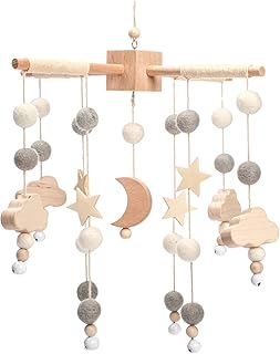 Baby Mobile for Crib | Baby Crib Nursery Mobile Star Moon for Baby Boys and Girls | Boho Nursery Decor | Baby Shower Set for Infant Bedroom Hanging Decoration