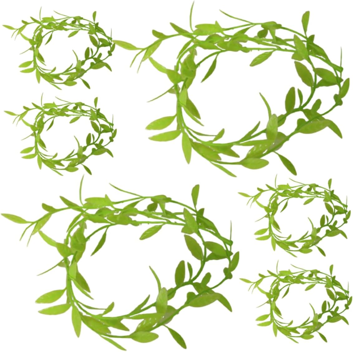 Ciieeo 6pcs Fake Vines Miniature Leaf Garland for Micro Landscapes Greenery Decor for Dollhouse and Garden Models