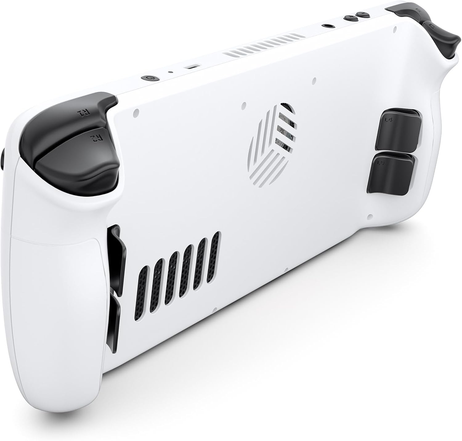 JSAUX Back Plate Vents Version Compatible with Steam Deck LCD, DIY Replacement Full Shell Case Compatible with Steam Deck LCD [White]