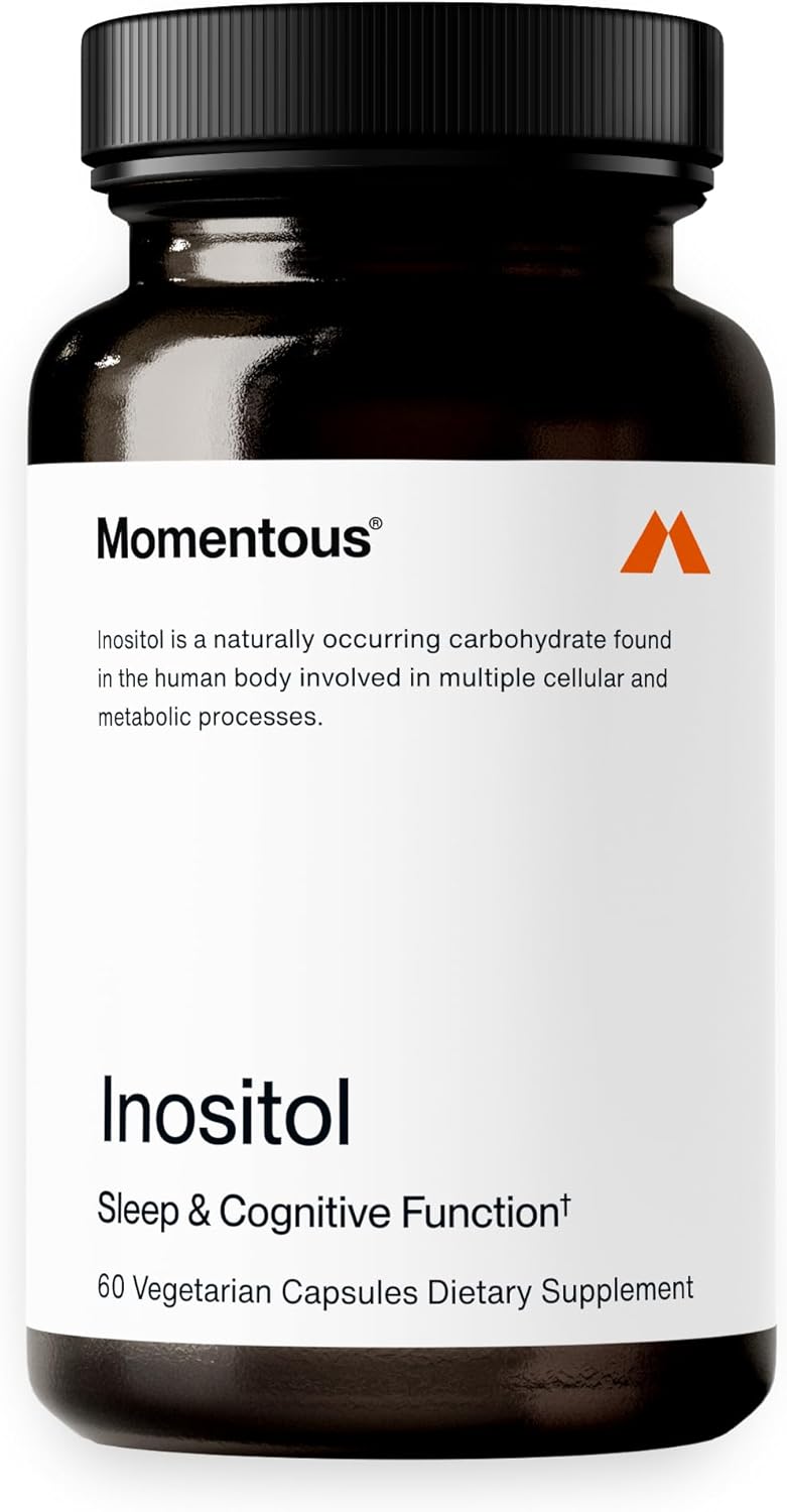 Momentous Inositol Supplement - Myo-Inositol for Mood Balance, Cognitive Function, & Rest Quality Support - Vegan, GMO-Free, Gluten-Free, 60 Servings