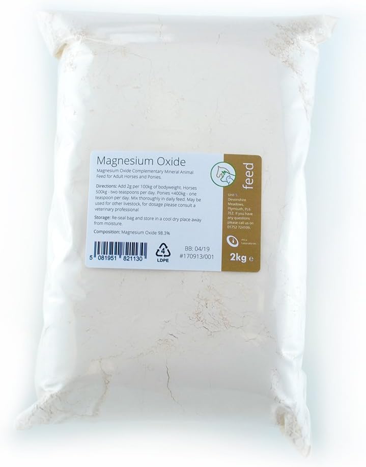 Magnesium Oxide Complementary Animal Feed Supplement 2kg - 98.3% Pure
