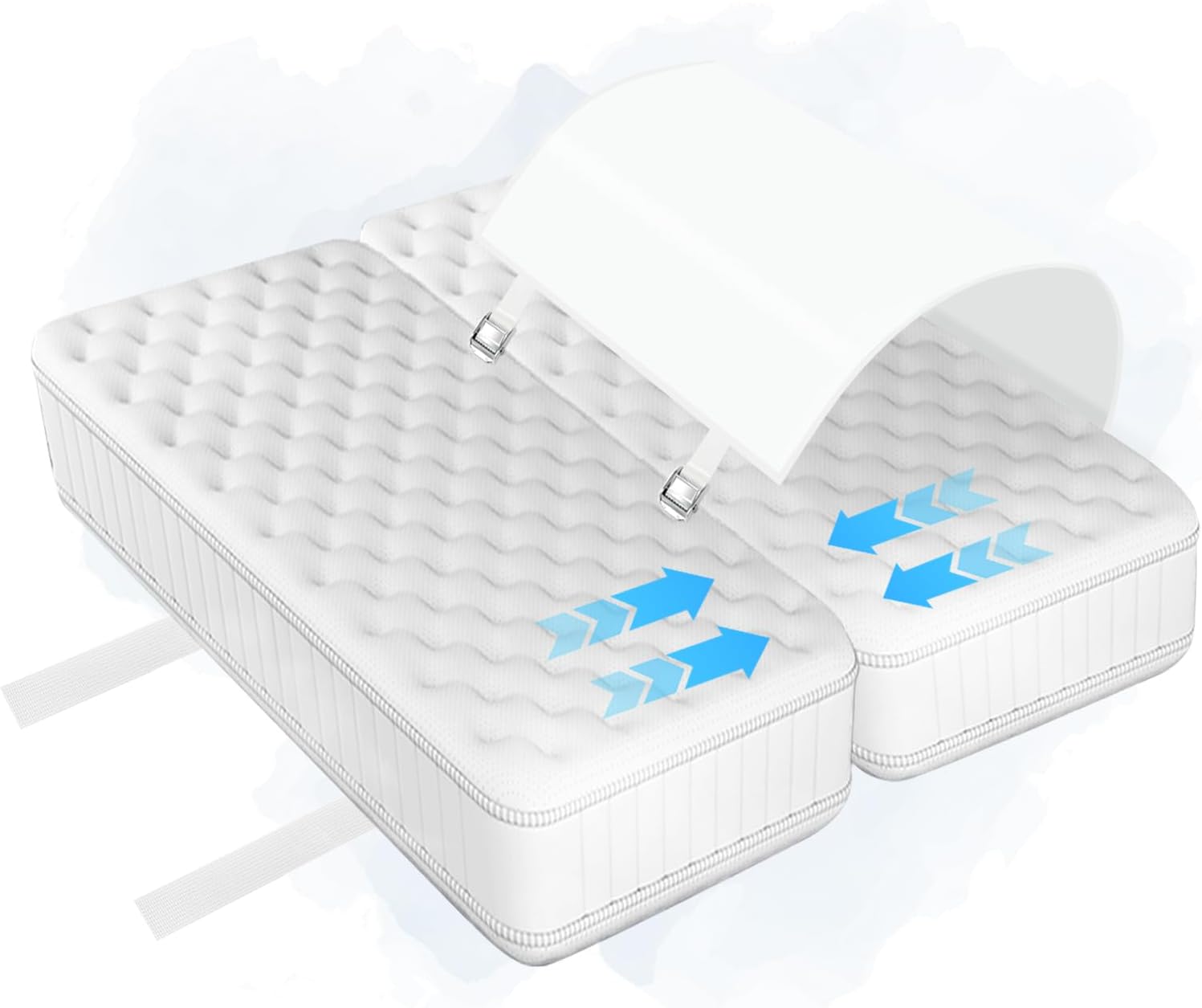 Bed Bridge Twin to King,Twin to King Bed Converter with Metal Buttons and Fixing Straps,Split King Gap Filler for Adjustable Bed,Large Bed Converter for Couples,Guests,230 * 50 cm