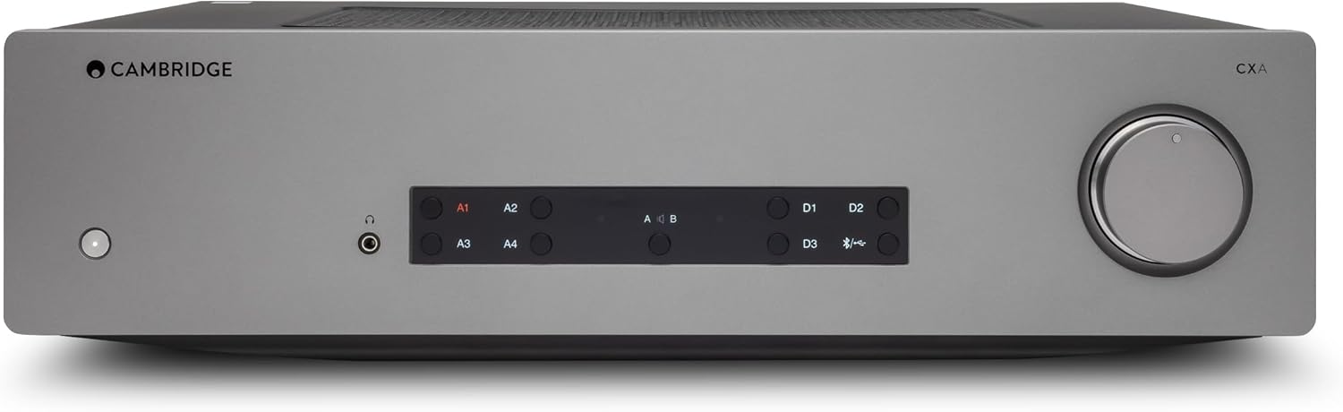 Cambridge Audio CXA81 MkII - 80 Watt Separate Integrated Stereo Amplifier HiFi System Featuring Bluetooth aptX HD and ESS SABRE DAC - Lunar Grey