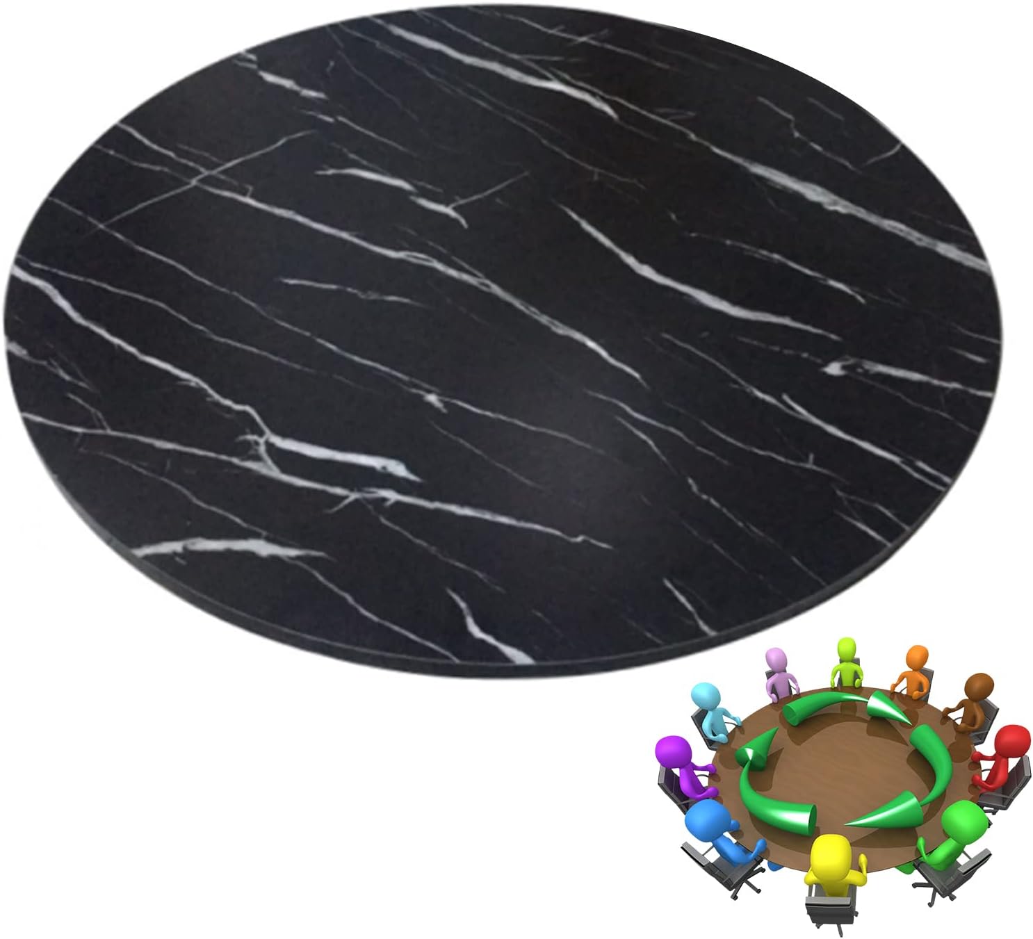 Large Wooden Dining Table Lazy Susan Turntable nizer - Extra Large Round Serving Plate for Kitchen Dining Table Centerpiece - Top/Counter Top nizer