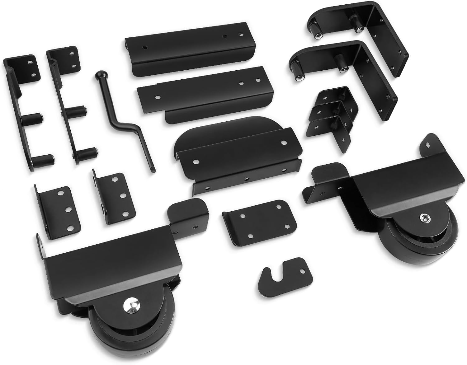 Sliding Gate Kit–Heavy Duty Sliding Gate Hardware for Smooth, Secure Gate Operation & Easy Installation, Black