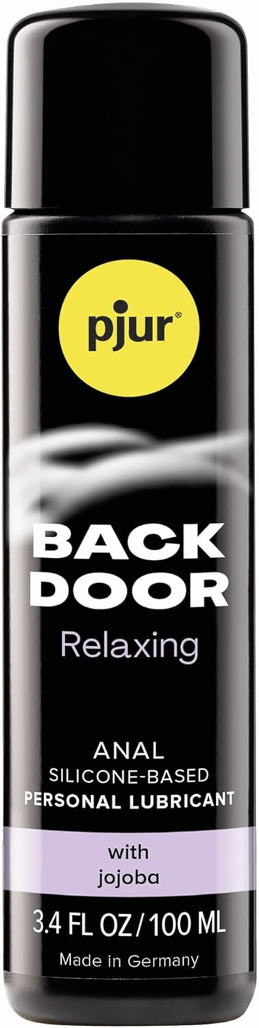pjur Back Door Relaxing Silicone-Based Lubricant, Long-Lasting Lubrication with Jojoba, Gentle Formula for Sensitive Use - 100ml / 3.4 oz