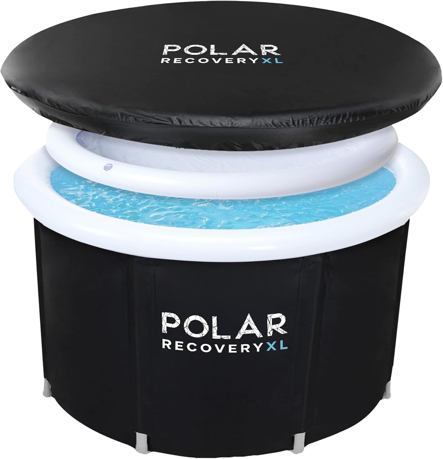 Polar Recovery Tub / 370L Portable Ice Bath for Cold Water Therapy Training/An Ice BathTub for Athletes - Adult Spa for Ice Baths and Soaking - Outdoor Cold Plunge Tub (Black XL)