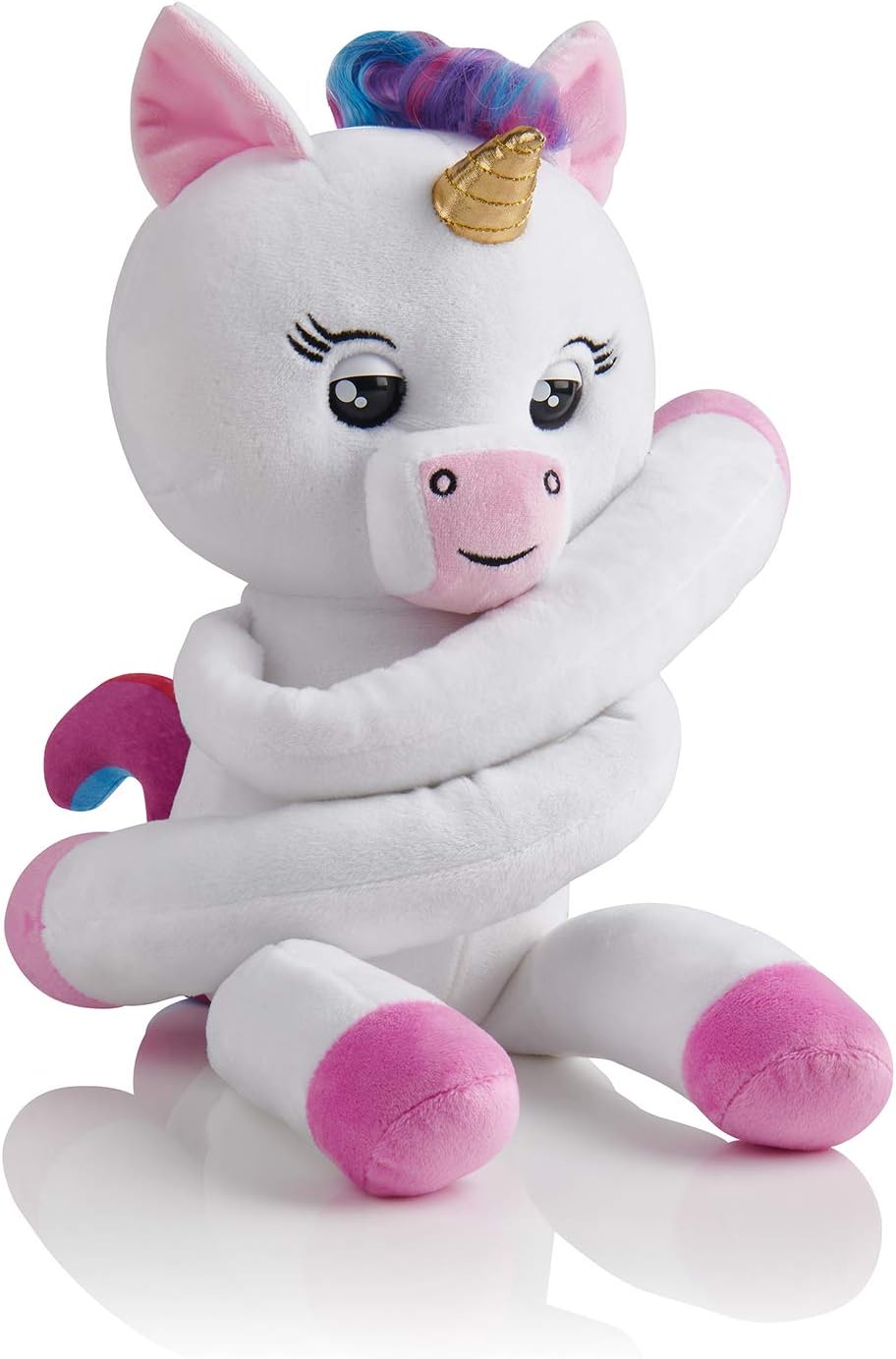WowWee Fingerling Hugs – Interactive Plush Unicorn, White