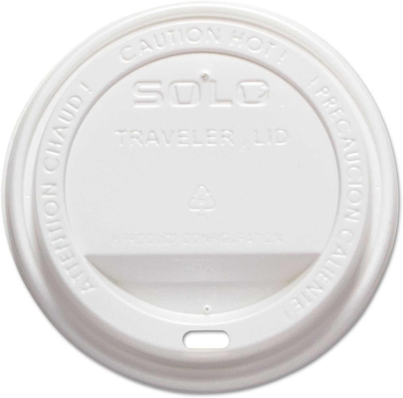SOLO TLP316-0007 White Traveler Plastic Lid - for SOLO Paper Hot Cups (Case of 1000)