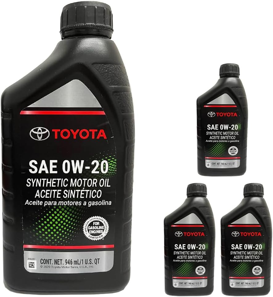 TOYOTA Genuine OEM 00279-0WQTE-01 Oil (4 QUARTS)