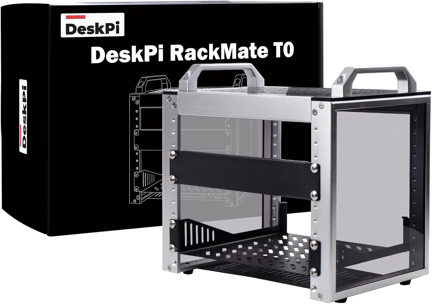 GeeekPi 4U Server Cabinet, 10 inch Server Rack for Network, Servers, Audio, and Video Equipment, DeskPi RackMate T0 Rackmount