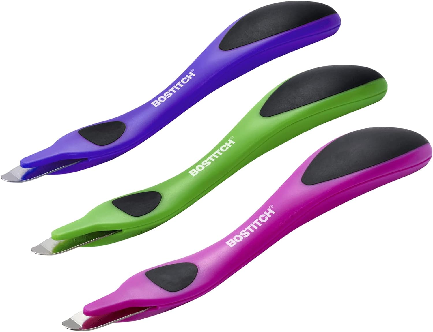 Bostitch Professional Magnetic Easy Staple Remover Tool - 3 Pack Neon Colored Staple Puller Stick for Office Home & School.
