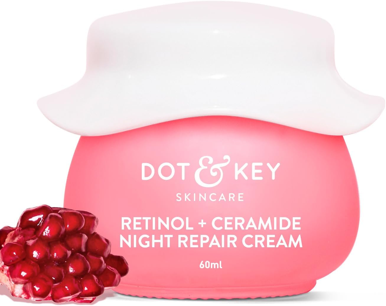 Dot & Key Night Reset Retinol + Ceramide Night Cream Anti Aging Cream For Women & Men Reduces Fine Lines & Wrinkles Oil Free & Non Sticky Moisturizer For Glowing Youthful Skin For All Skin Types 60ml