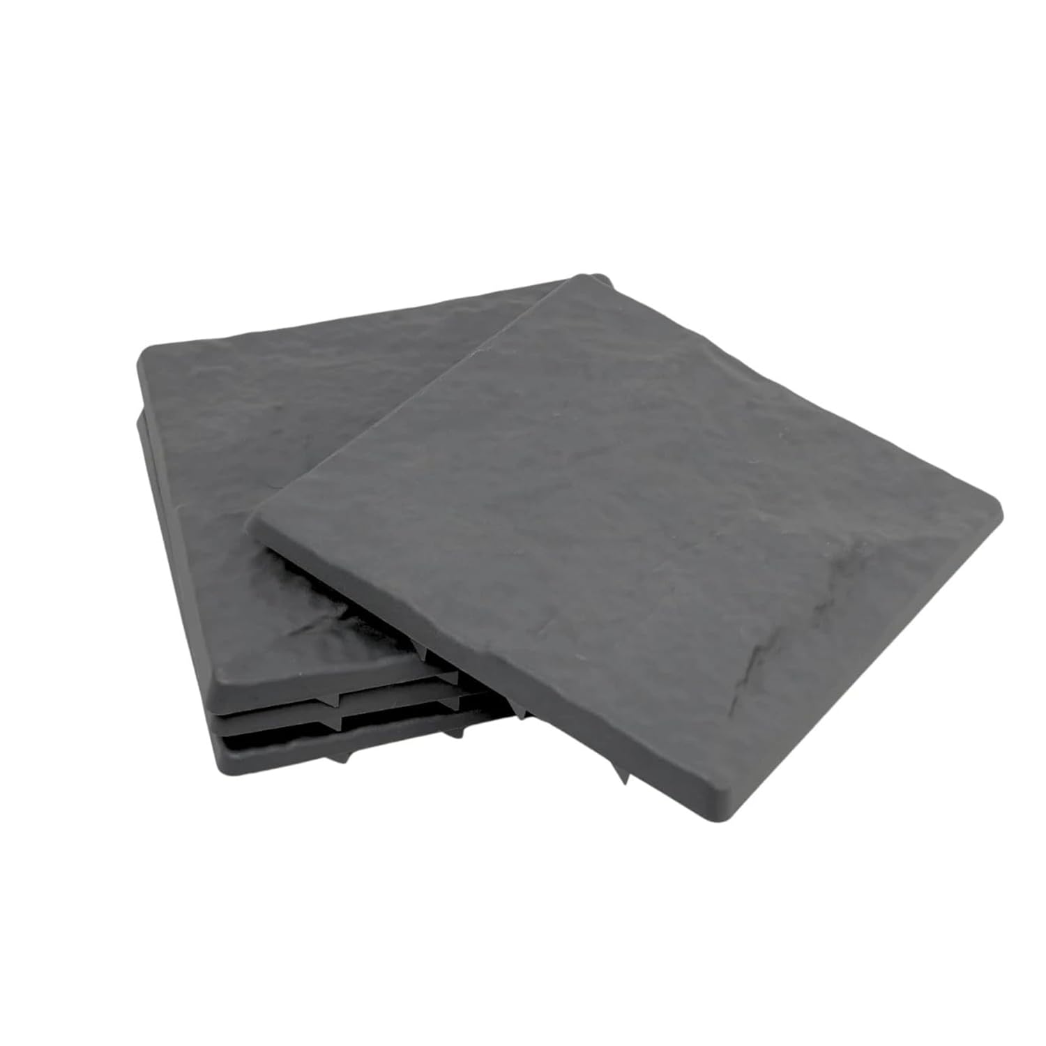 ADEPTNA Pack of 4 Paving Slab Set – Non-Slip Plastic Garden Stomp Stones – Heavy Duty Lawn & Patio Flooring Tiles – Easy Install Weather-proof Outdoor Path Slabs – Lightweight but Durable Blocks