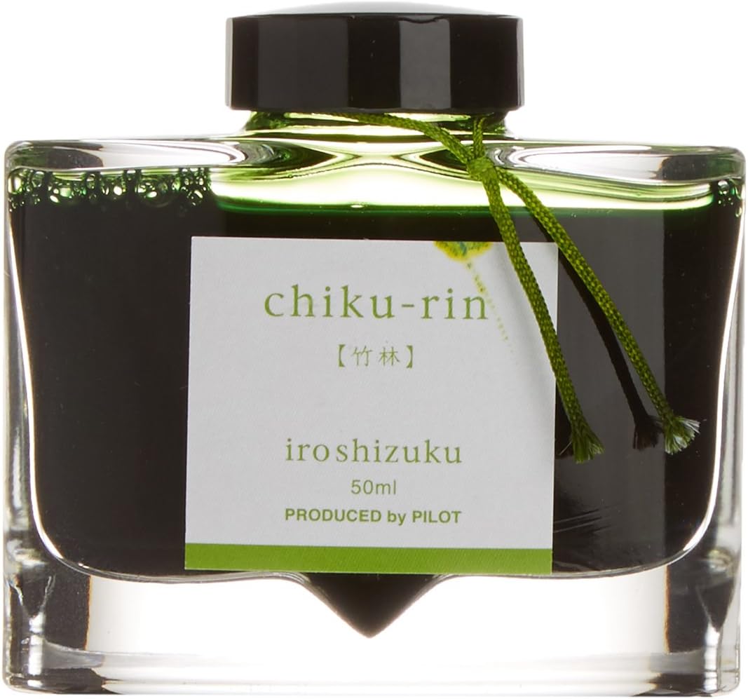 Pilot Iroshizuku Fountain Pen Ink - 50 ml Bottle - Chiku-rin Bamboo Forest (Yellow Green) (japan import)