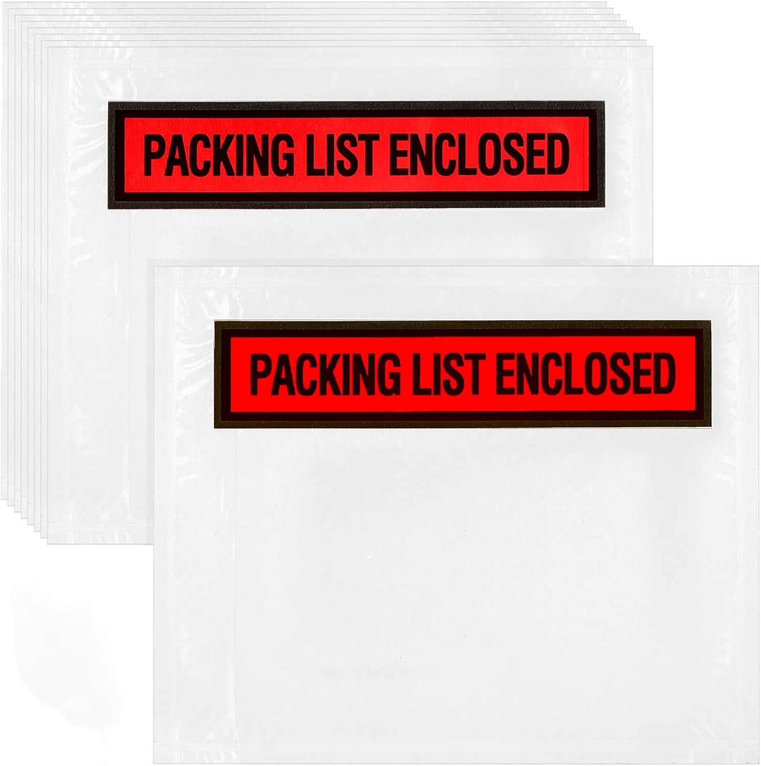 Nicunom 1000 Pcs Packing List Envelopes 4.5" x 5.5", Clear Adhesive Invoice Packing Slip Envelope Pouches Shipping Label Sleeves Top Loading Packing List Enclosed Bags for Mailing