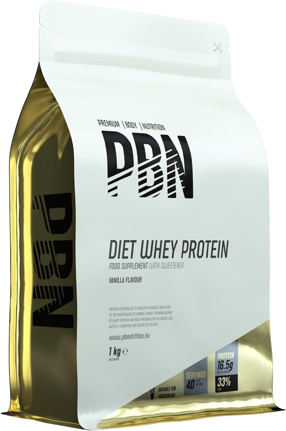 PBN - Premium Body Nutrition Diet Whey Vanilla 1kg Pouch