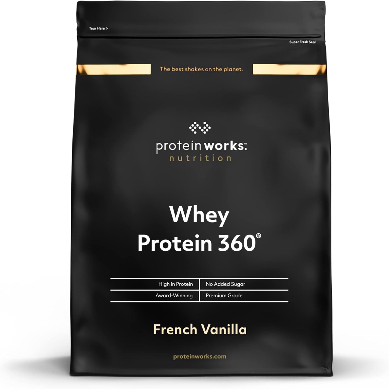 Protein Works - Whey Protein 360 | Premium Whey Shake | Whey Protein Powder Blend | No Added Sugar Protein Shake | 40 Servings | French Vanilla | 1.2kg