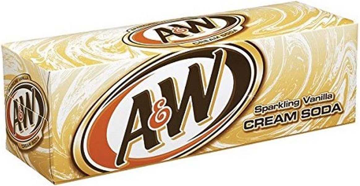 A & W CREAM SODA 24 x 355ml CANS AMERICAN IMPORT