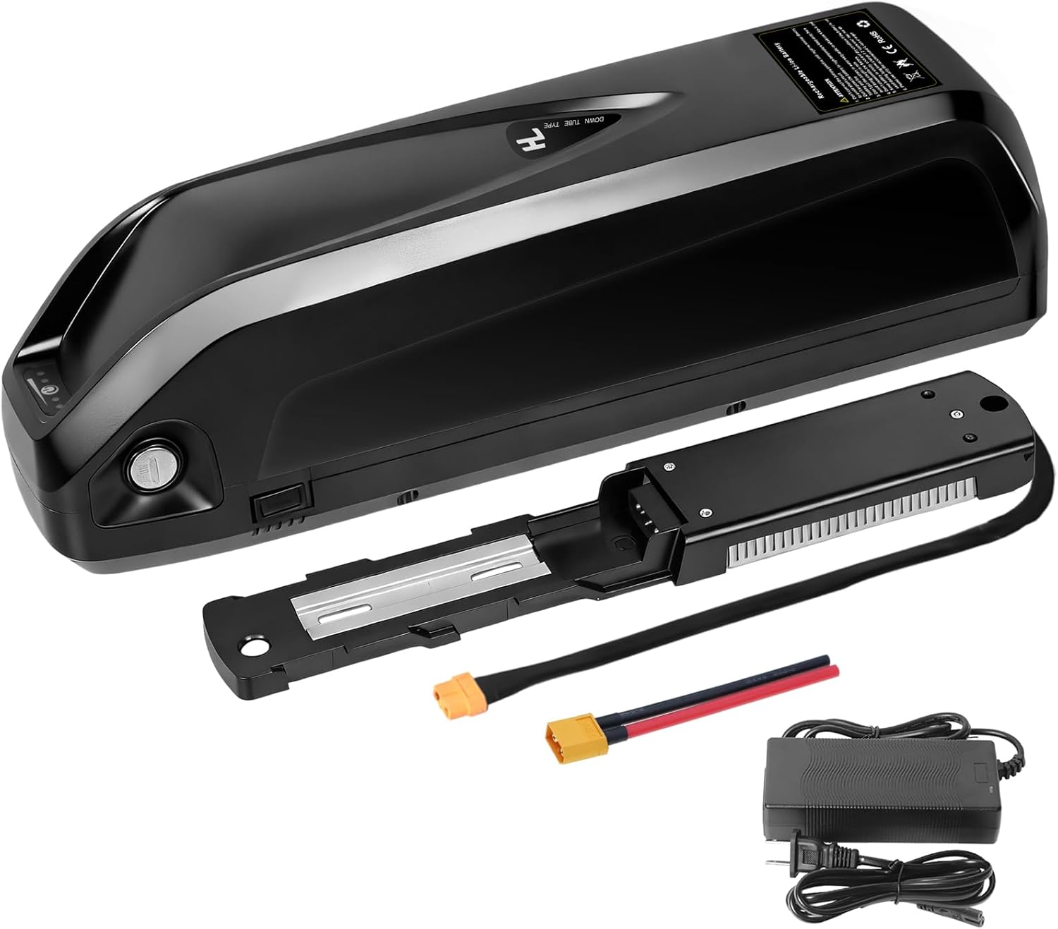 48V Ebike Battery, 20AH E-Bike Lithium Battery with 30A BMS for 0-1000W Motor, Includes USB Output, Safe Lock, Led Indicator Light and XT60 Connector (48V 20AH)