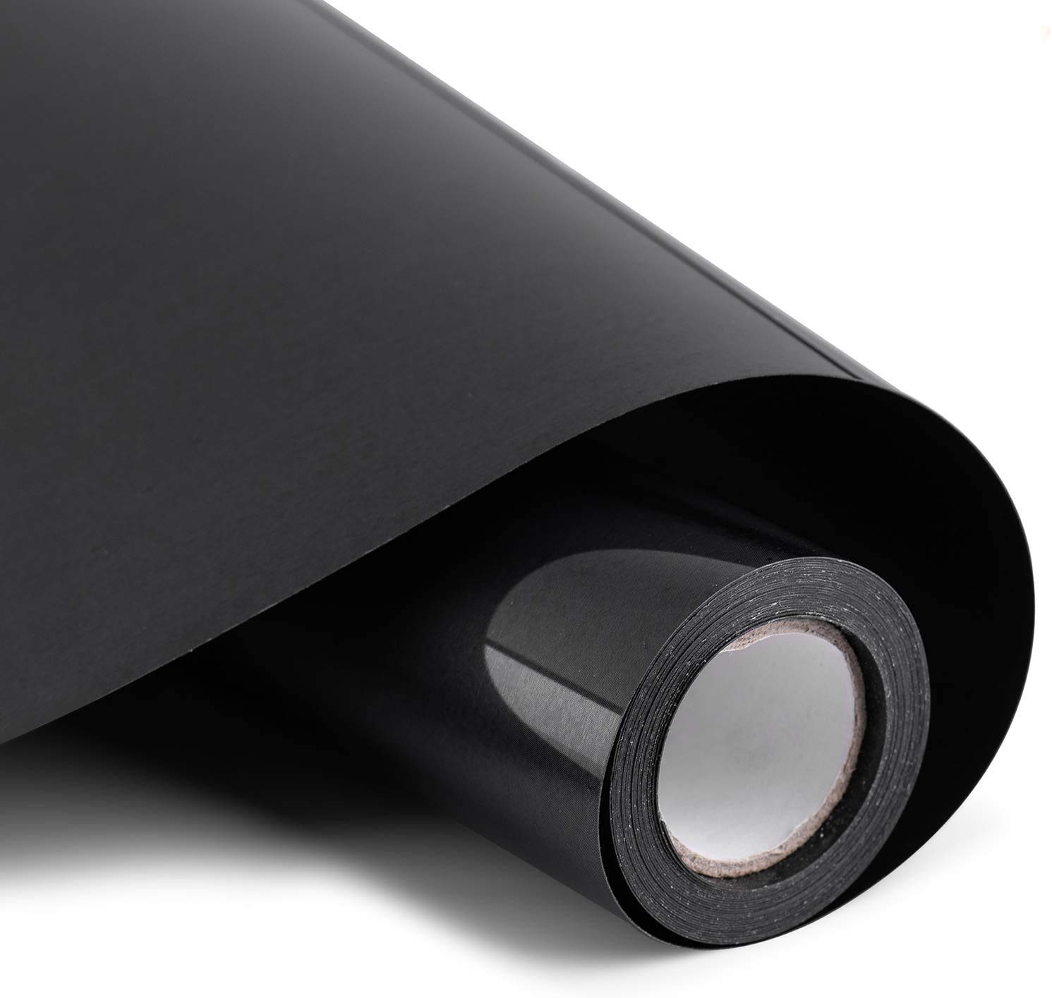 wintfarm Black Heat Transfer Vinyl,Htv Vinyl,Heat Transfer Vinyl Roll 12" x10ft,Vinyl Roll for Cricut,Heat Press Vinyl for DIY Craft Designs,HTV Iron on Vinyl for DIY T-Shirts Garments Bags