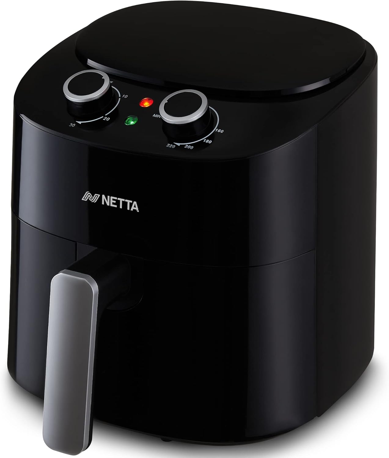 NETTA 4.2L Air Fryer - Adjustable Temperature Control and Timer - Removable Shelf - Rapid Air Circulation - Healthier Oil-Free Cooking at Home - 1300W