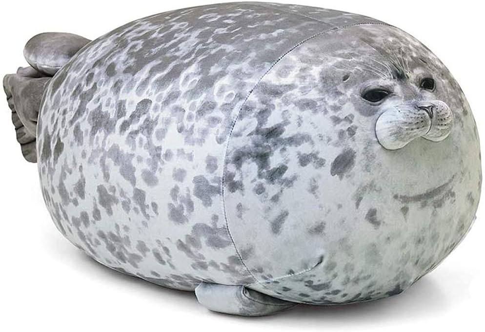 RUNYA Blob Seal Pillow Cute Chubby Seal Plush Toy Stuffed Animals