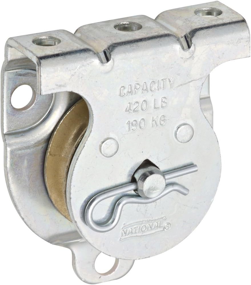 National Hardware N233-247 3219BC Wall/Ceiling Mount Single Pulleys in Zinc, 1-1/2 in.