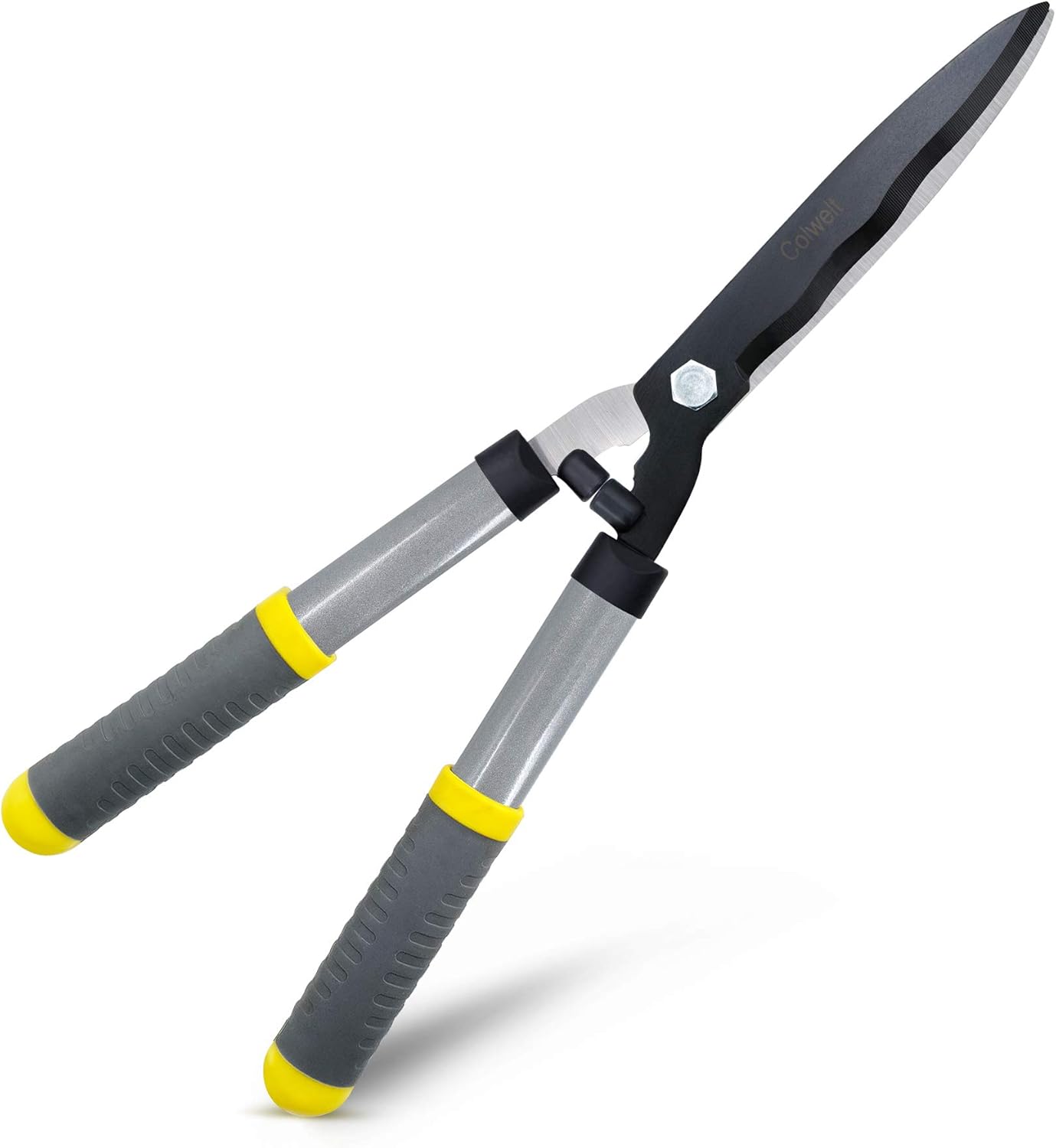 Colwelt Hedge Shears 53cm, Hedge Clippers for Trimming Borders, Boxwood, and Bushes, Hedge Gardening Shears with Carbon Steel Sharp Blades & Ergonomic Comfortable Handle
