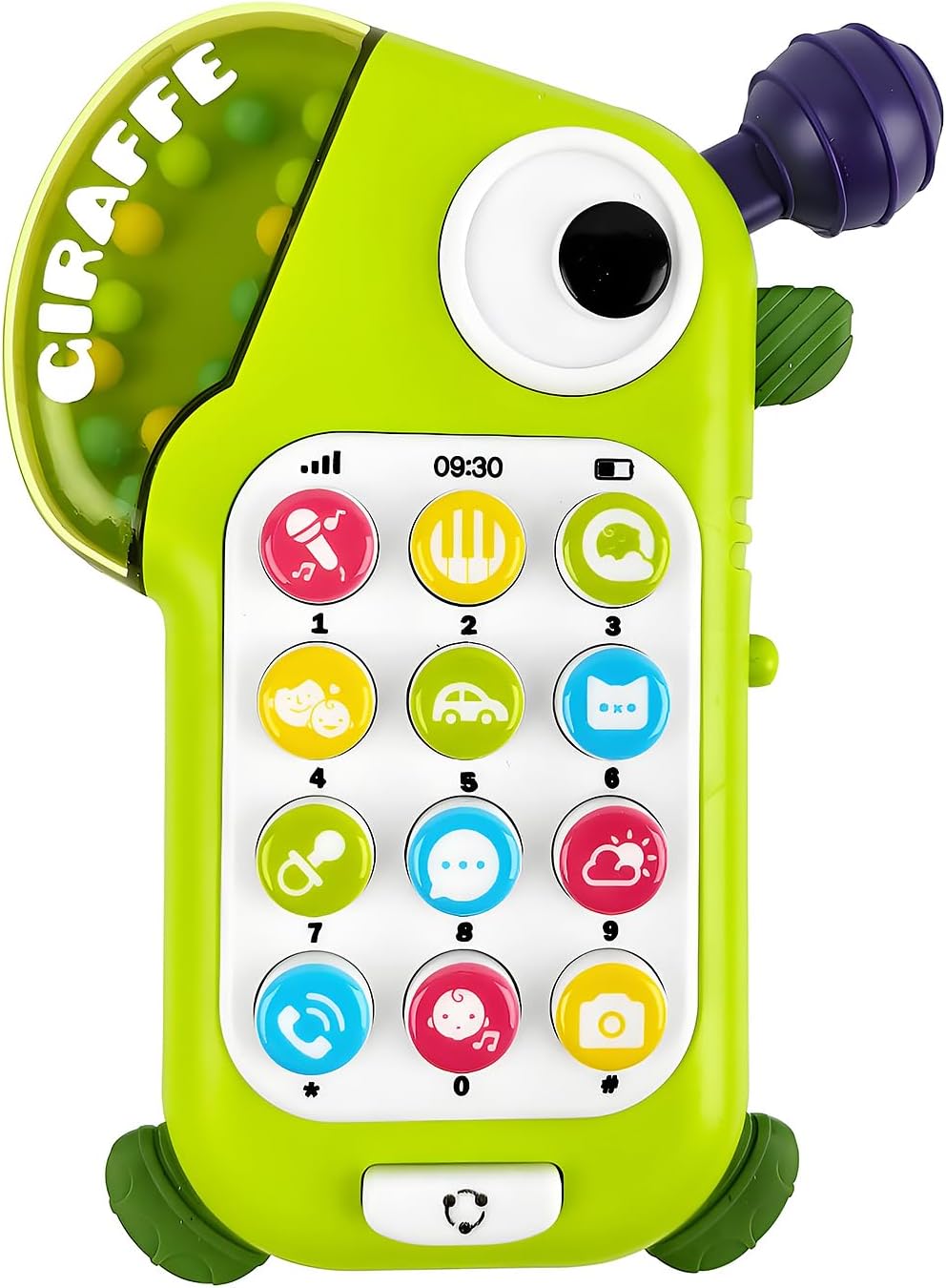 Baby Learning Phone Toys for 1 Year Old Boys Girls, Smartphone Toys with Music and light for Infants, kids, Baby Toys 6 to 12 Months with Baby Rattle and Teething Toddlers Birthday Gifts (Green)