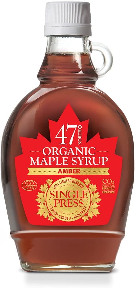 47° North Single Press Organic Canadian Maple Syrup Grade A 250g (250g, Amber)