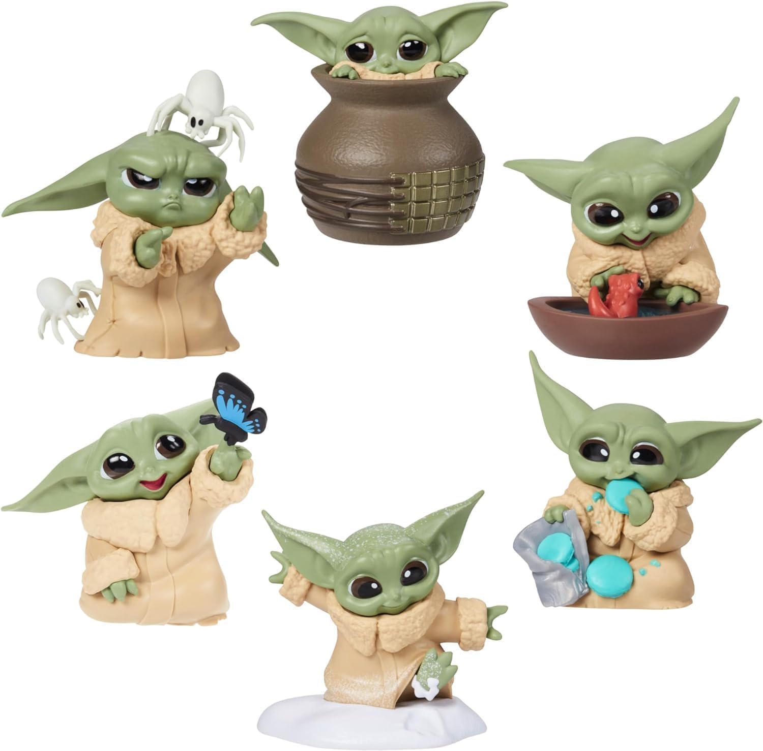 Star Wars - The Bounty Collection 2.5" 6cm - Hiding in Pot, Playing with Toad, Eating Cookies, Playing with Spiders, Playing with Butterfly, Playing in Snow - Pack of All 6