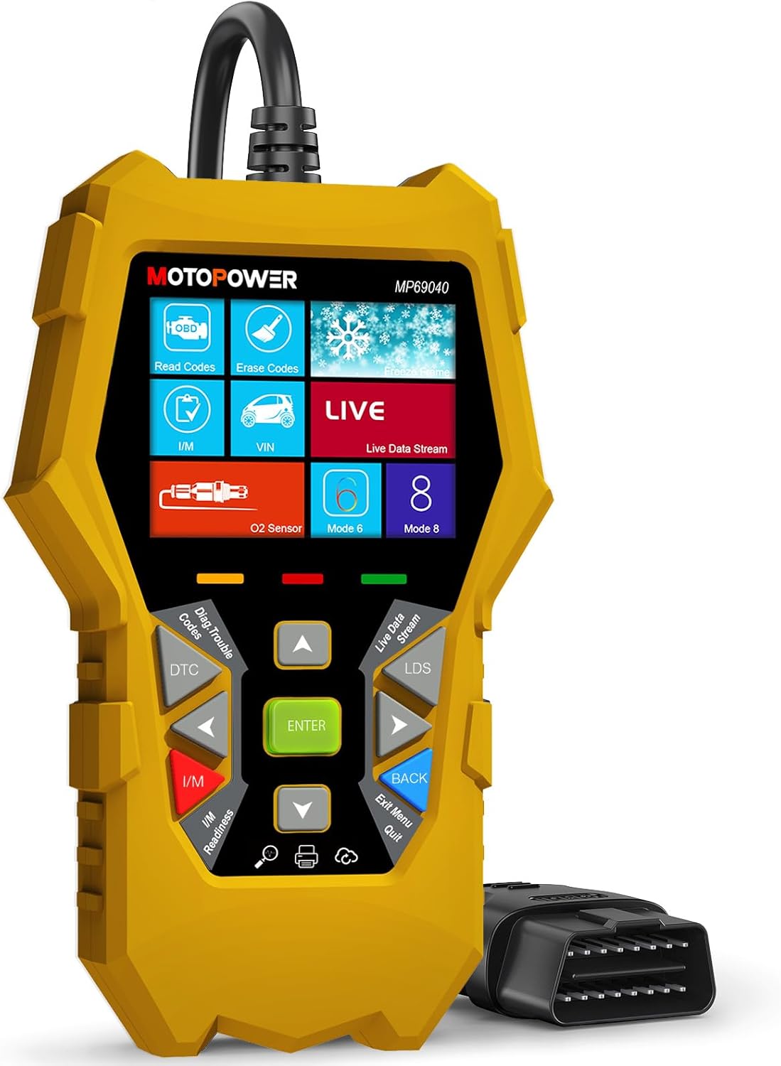 MOTOPOWER MP69040 Car OBD2 Scanner Code Reader Engine Fault Code Reader Scanner CAN Diagnostic Scan Tool for All OBD II Protocol Cars