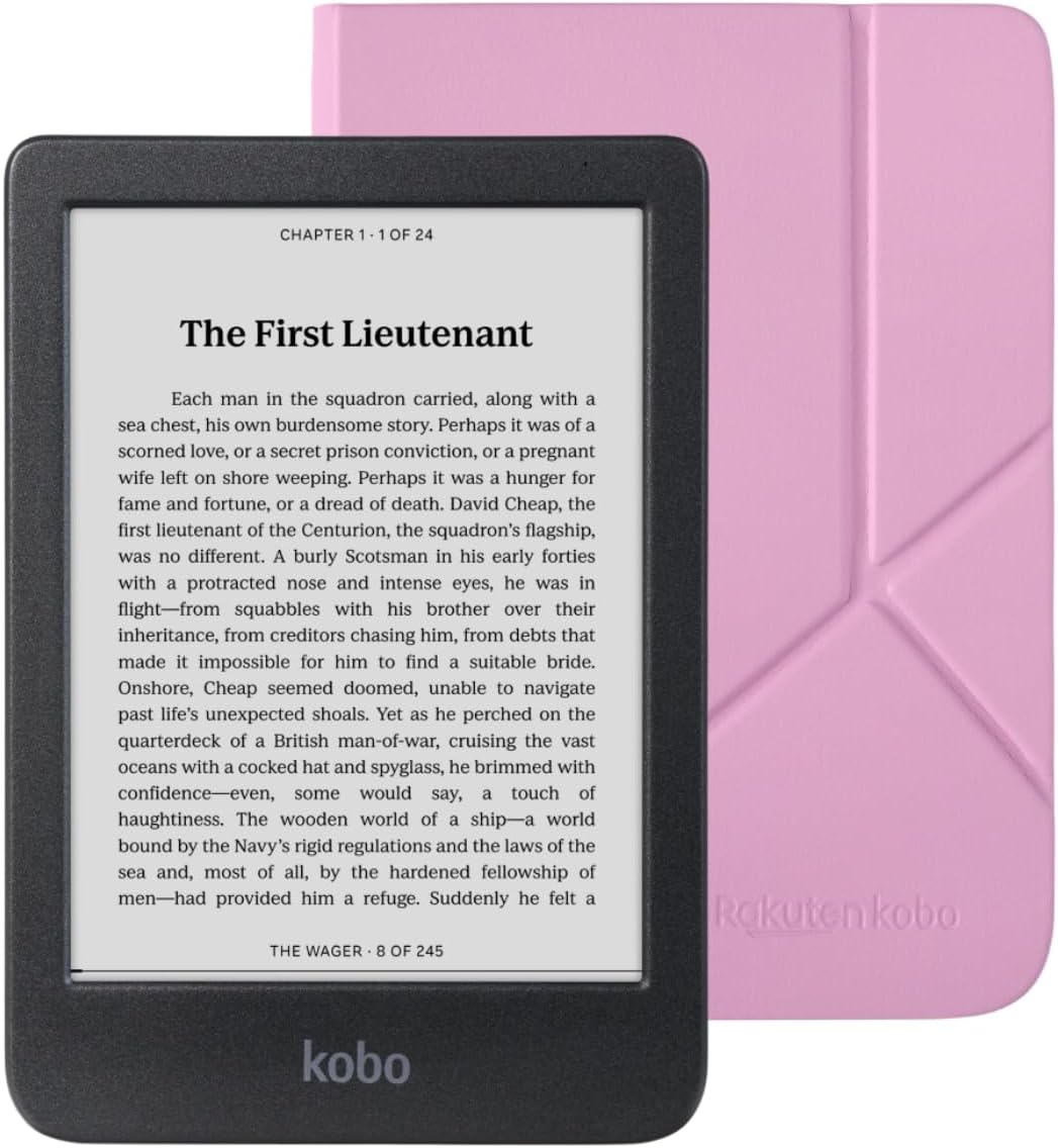 Kobo Clara BW eReader with Case Bundle (Candy Pink SleepCover, Case Bundle)
